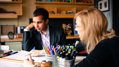 Sue J. Goldie in a mentoring session with Ankur Pandya.