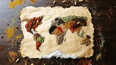 Colorful world map.