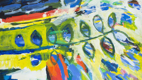 Abstract art painting background in multicolor tone.