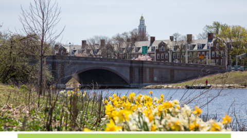 Cambridge charles river and bridge.