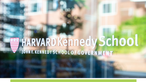 Harvard Kennedy School sign.
