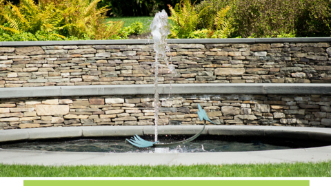 Fountain at Radcliffe quad.