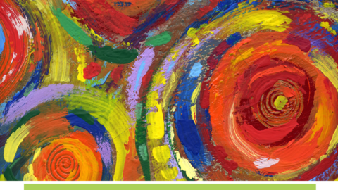 Abstract texture color painting horizontal background.