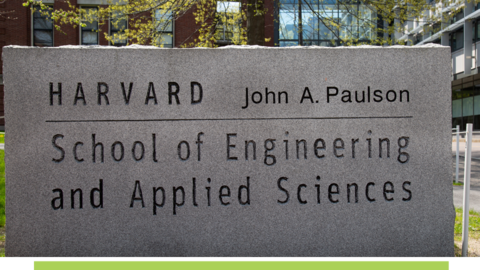 Harvard School of Engineering and Applied Sciences sign.