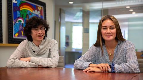 Incubator summer interns Carter Nakamoto and Sophie Haugen.