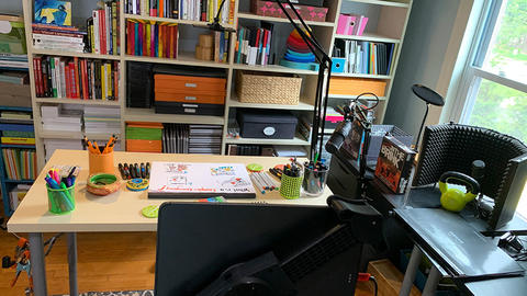 Sue J. Goldie's home studio.