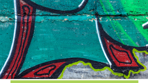 Colorful street art graffiti.