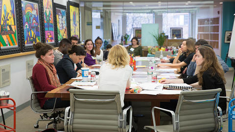 DrPH students in a meeting.