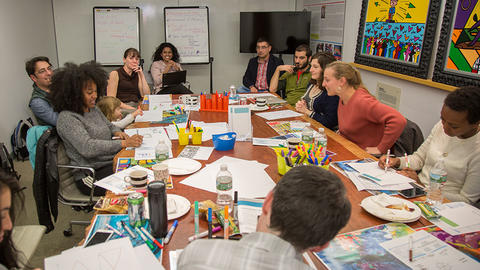 DrPH students in a meeting.