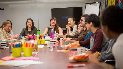 DrPH students sitting around a table.