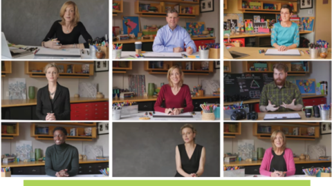 Collage of different studio backdrops.