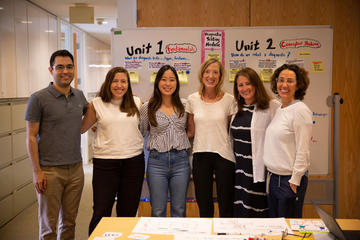 L to R: Kian Sani, Christina Fasano, Janice Jhang, Sue J. Goldie, Megan Harding, Pardis Sabeti.