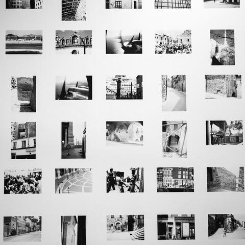 Collage of black and white images from Harvard Design school.