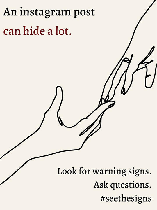 Two hands touching fingers.