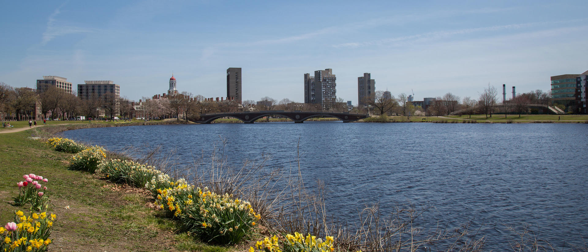 John W. Weeks Bridge over the Charles River on Harvard University campus.
