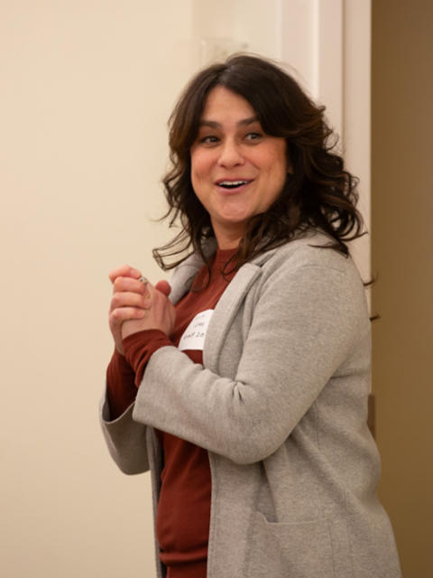 Professor Jessica Cohen giving opening remarks.